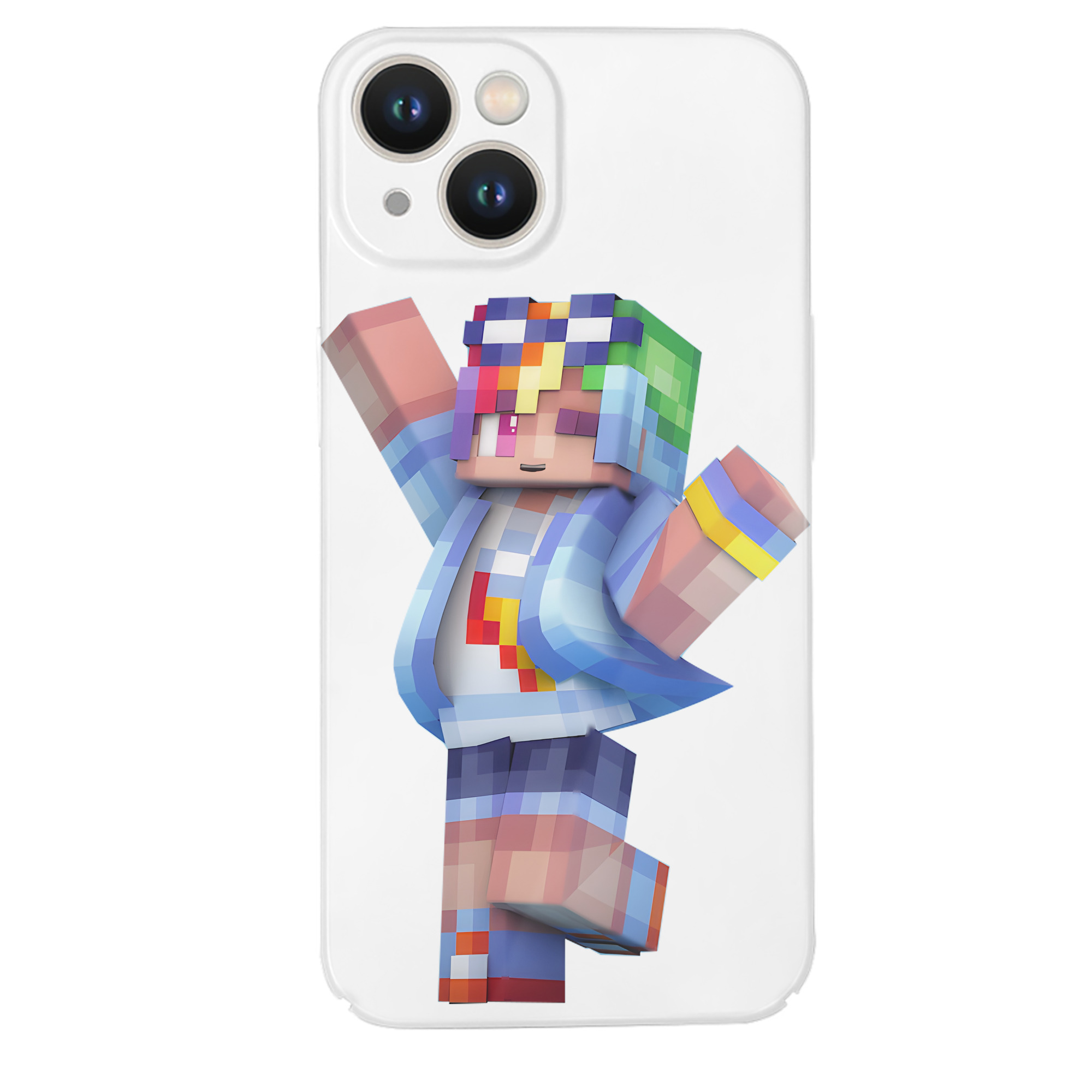 （画像用） マインクラフト ブロックの世界 Minecraft MC Block world 【iPhone 14シリーズ対応】ハードケース